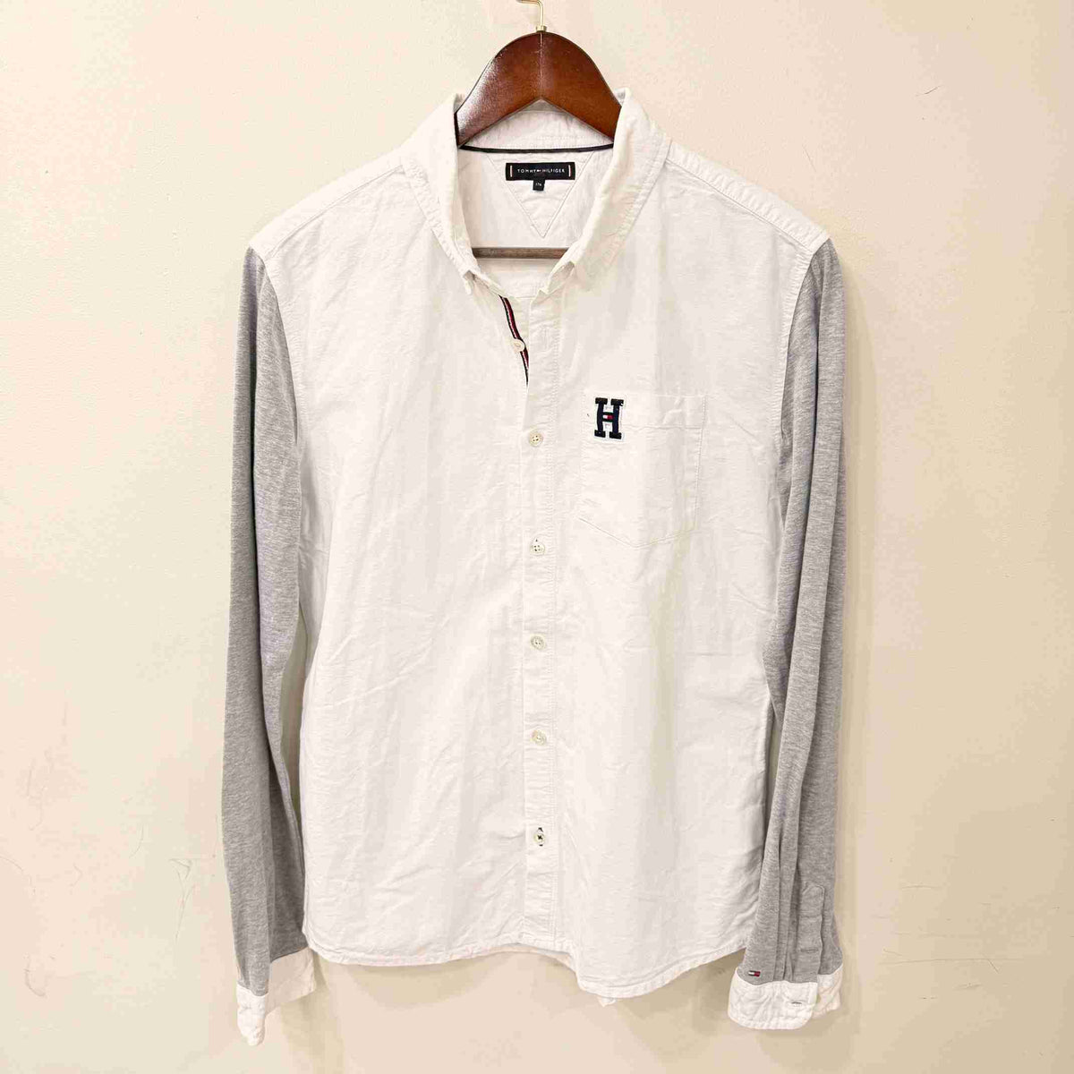 Tommy Hilfiger white solid shirt