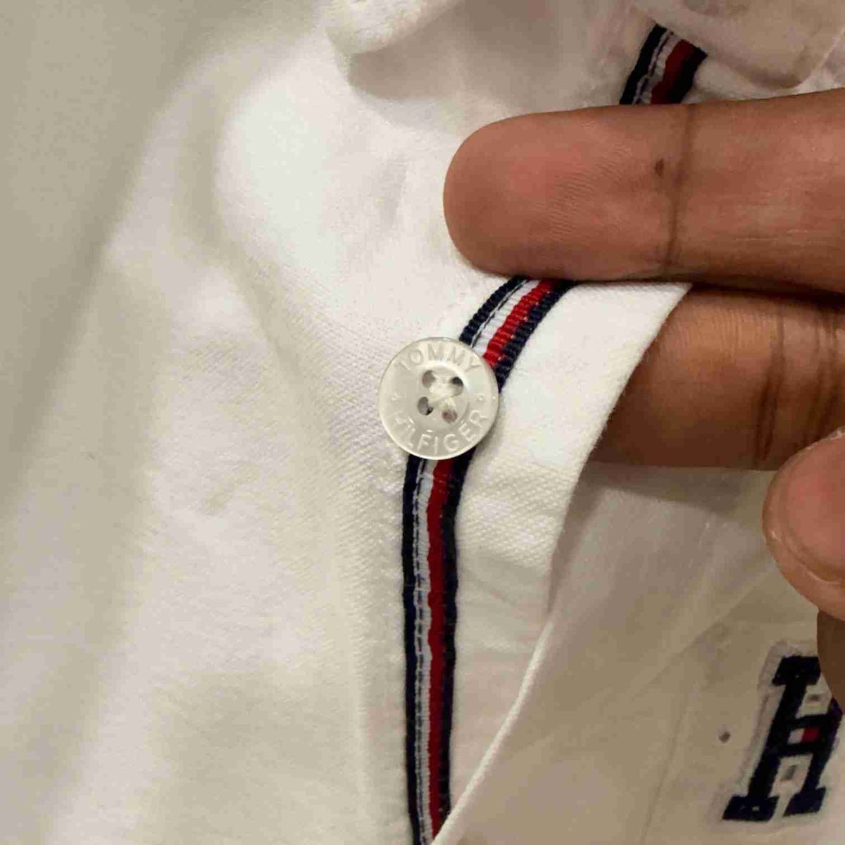 Tommy Hilfiger white solid shirt