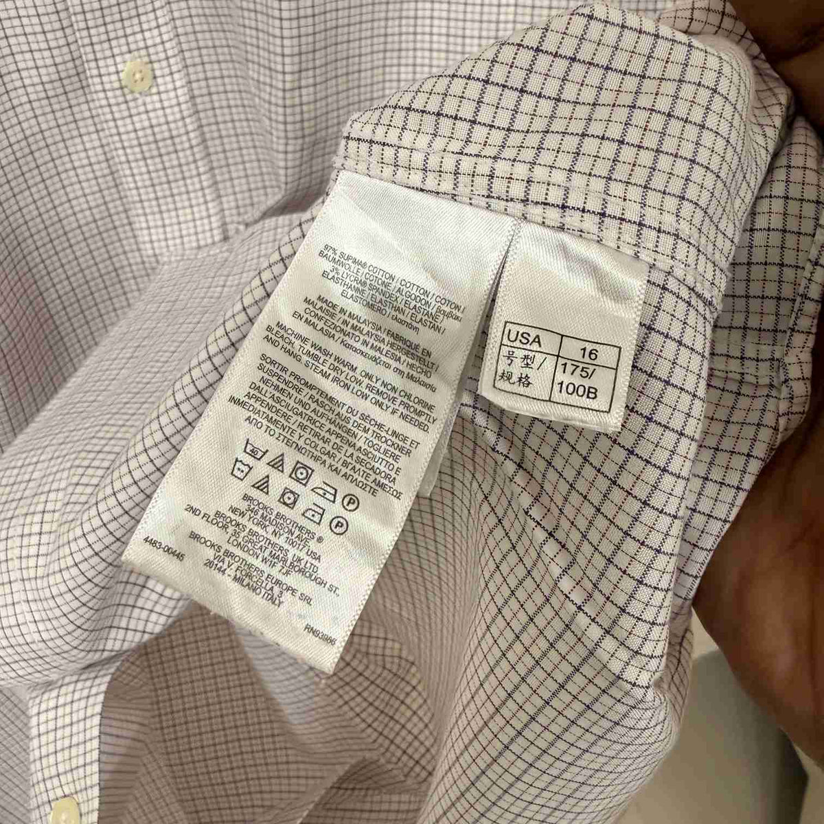 Brooks Brothers checkered shirt