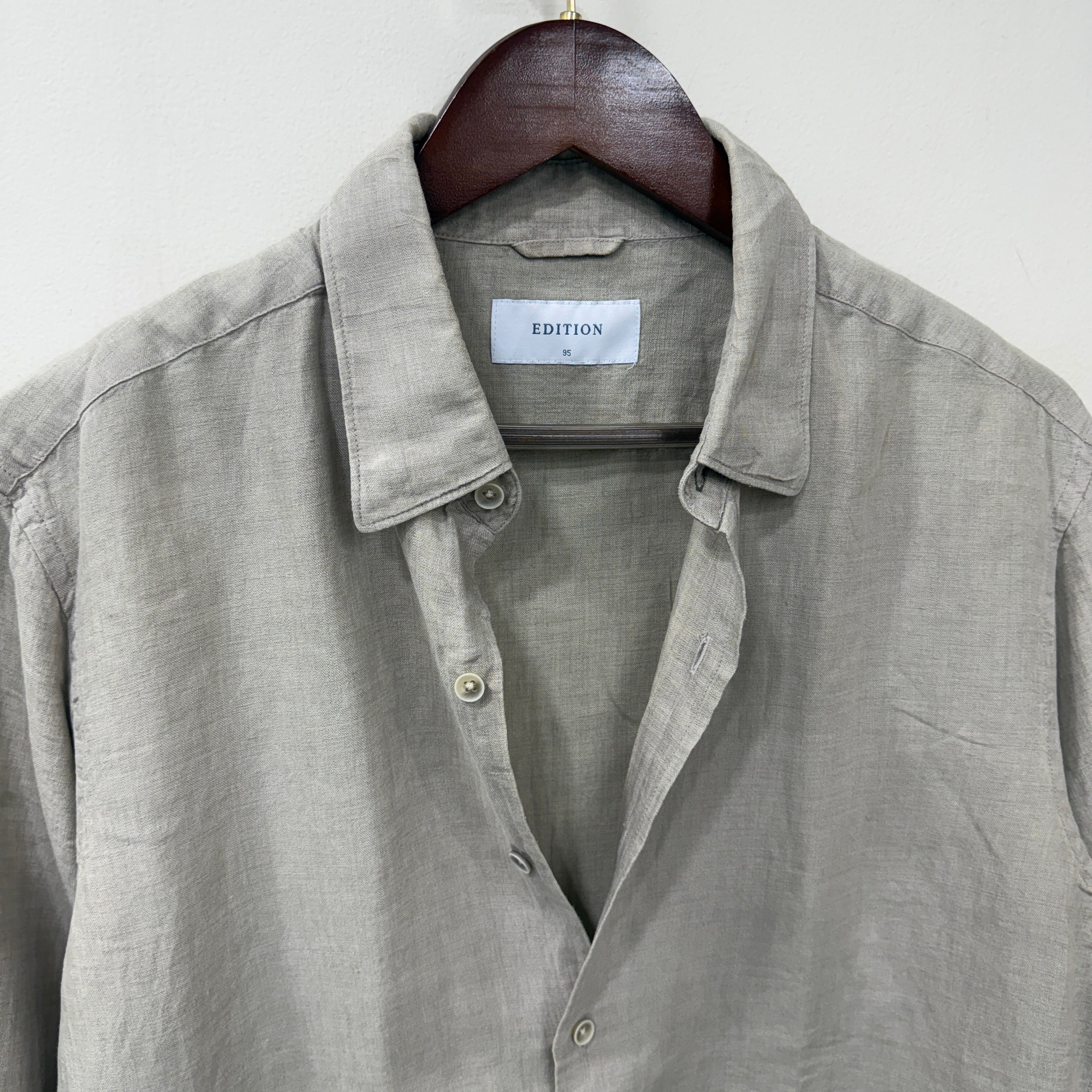Edition light greige linen shirt