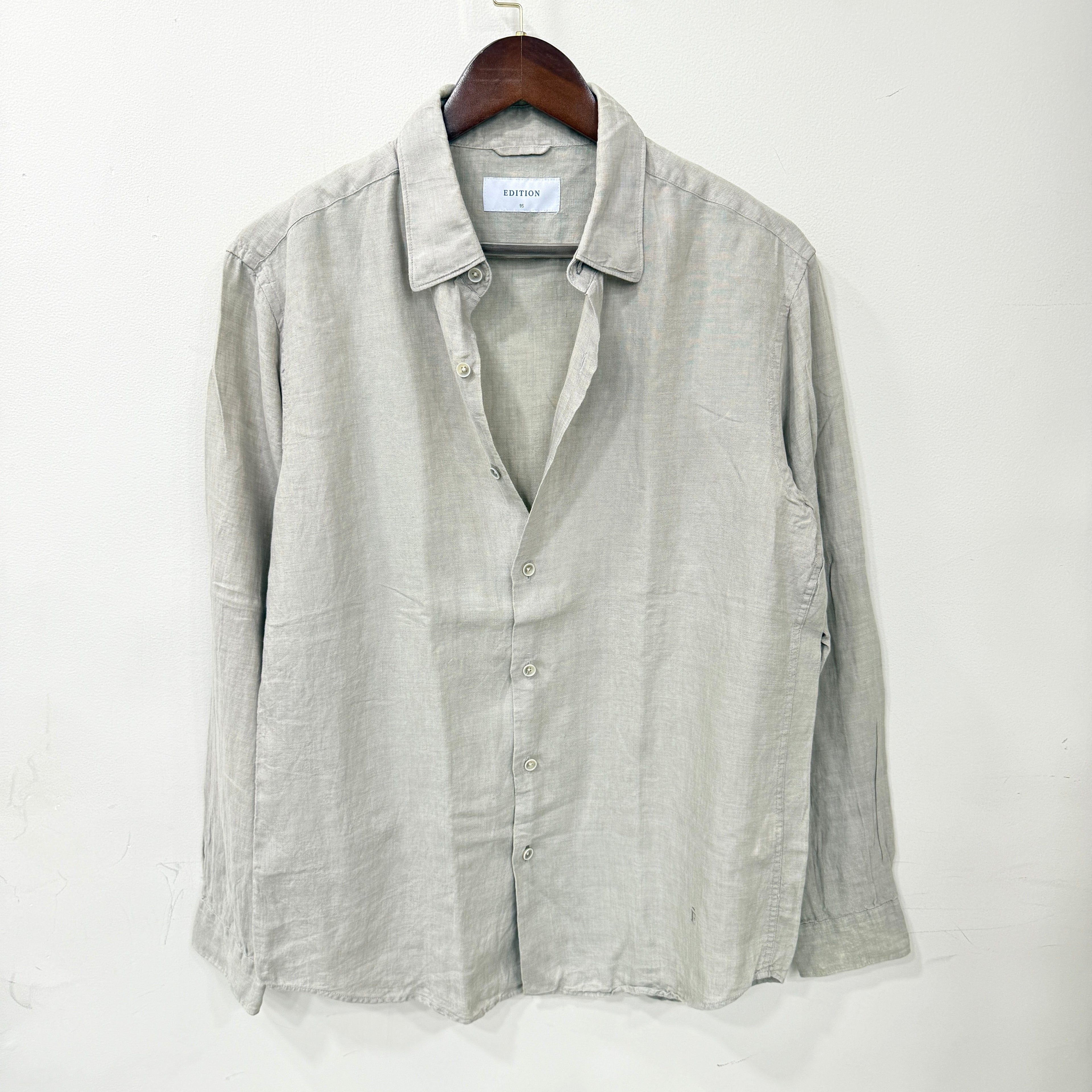 Edition light greige linen shirt