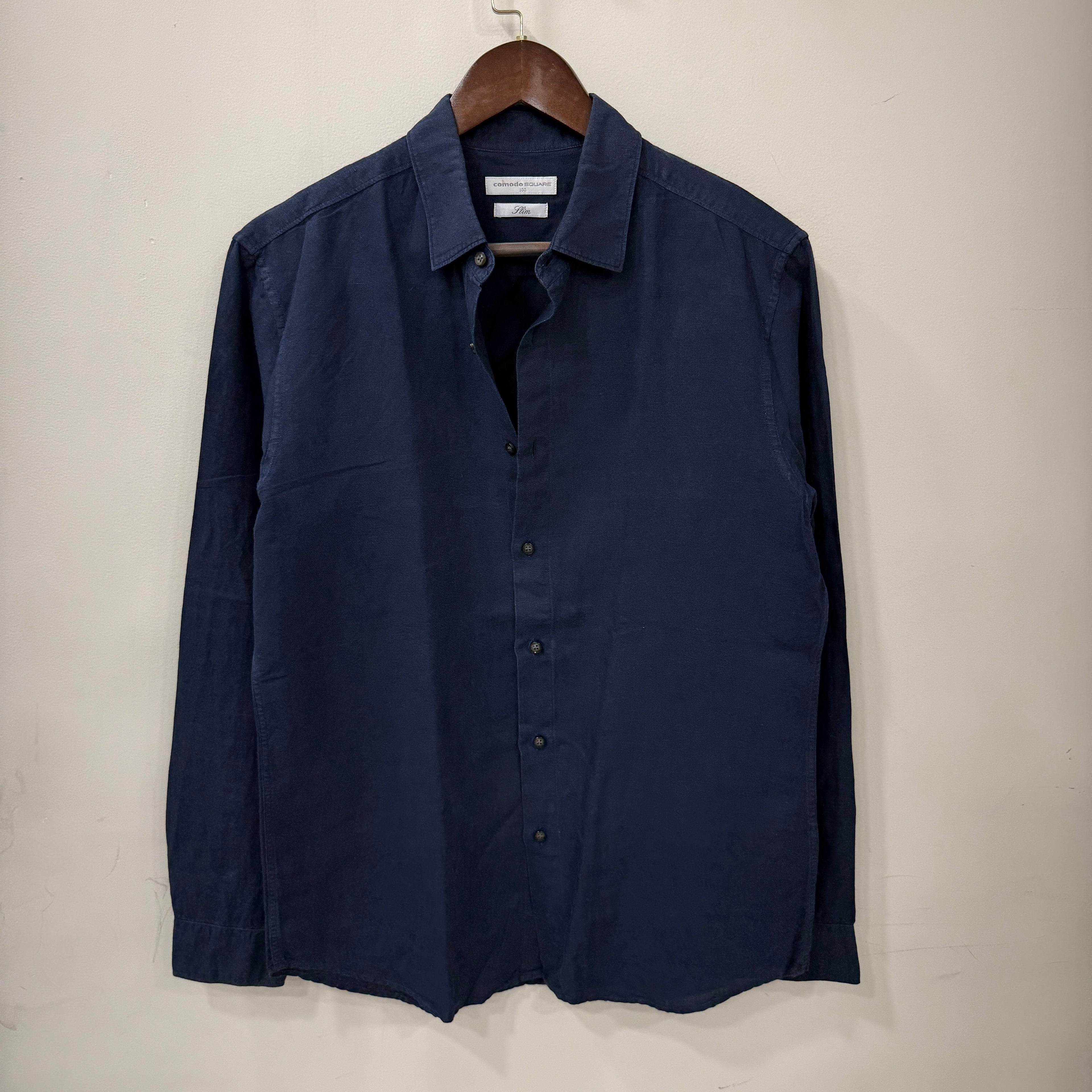 Navy blue linen shirt