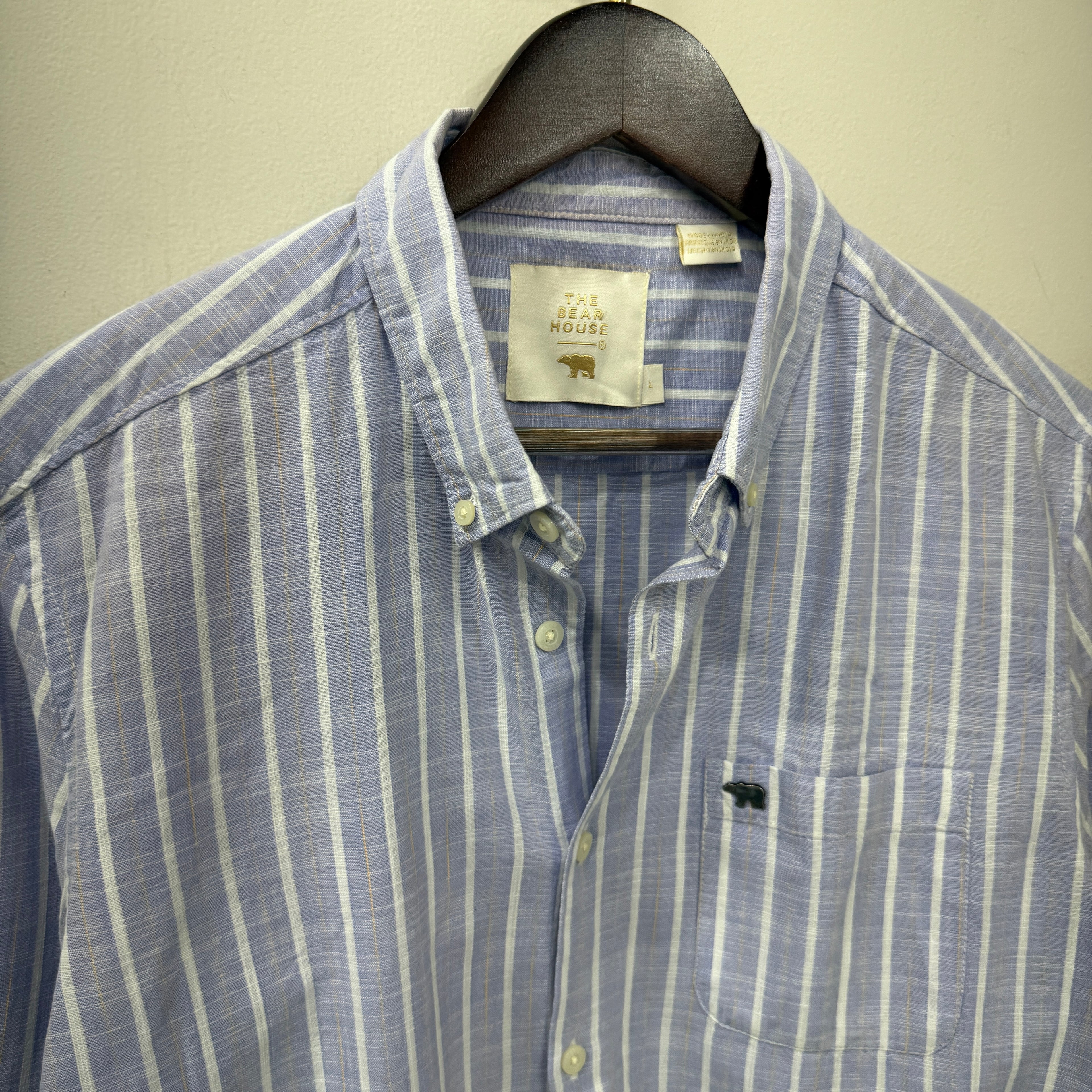 Bear House linen stripes shirt