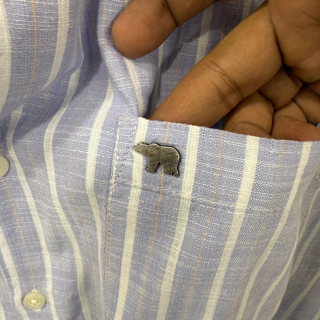 Bear House linen stripes shirt