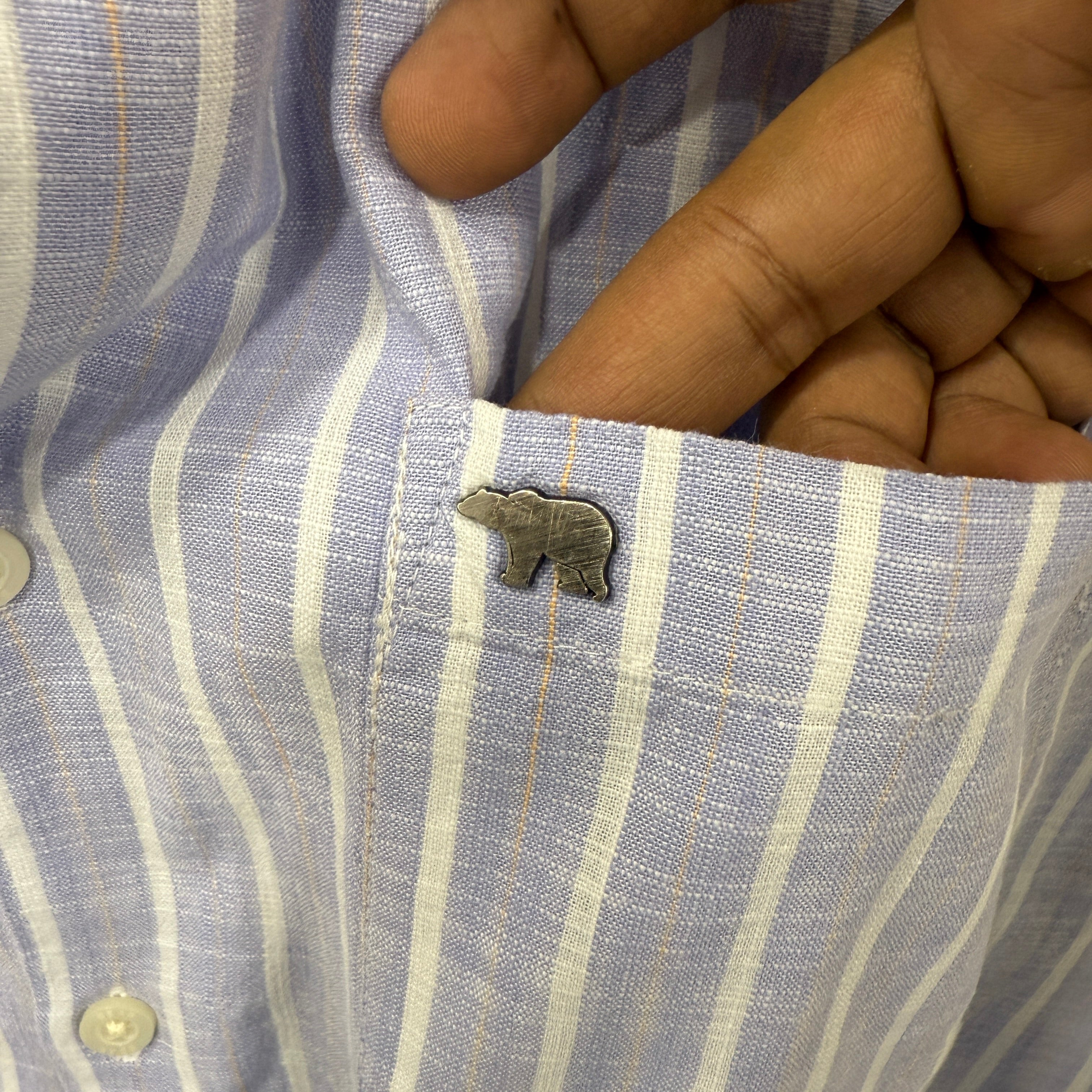 Bear House linen stripes shirt