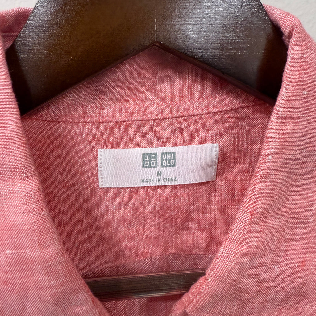 Uniqlo Dusty Rose 100% linen shirt