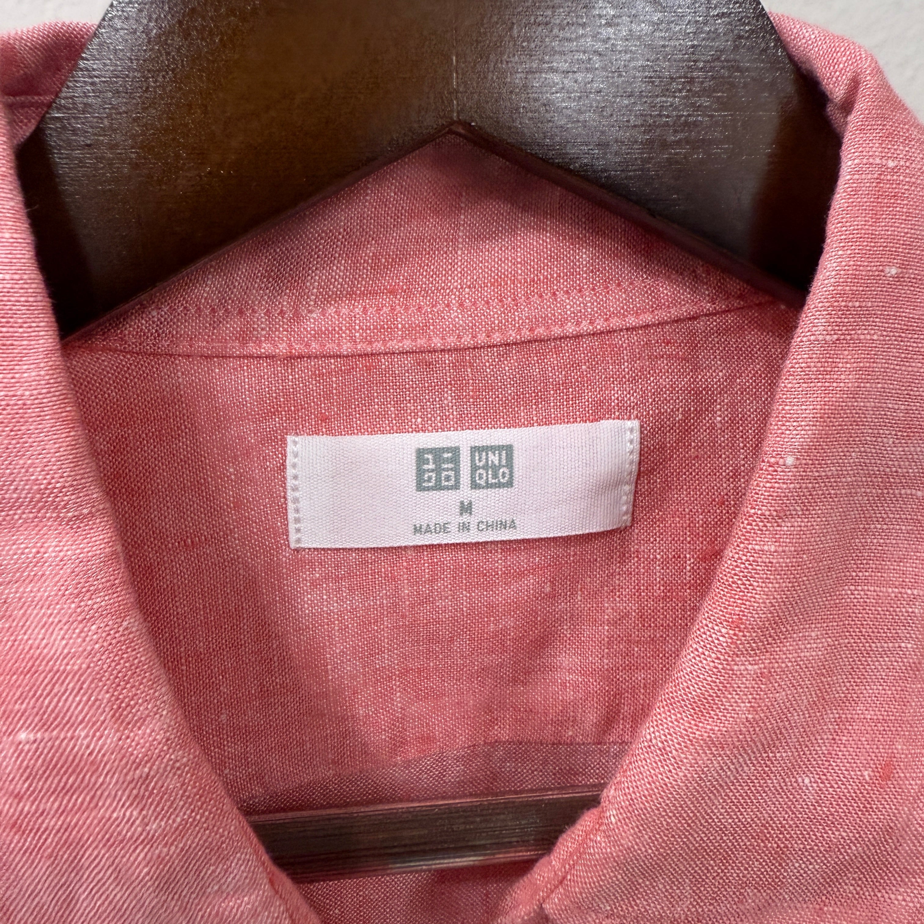 Uniqlo Dusty Rose 100% linen shirt