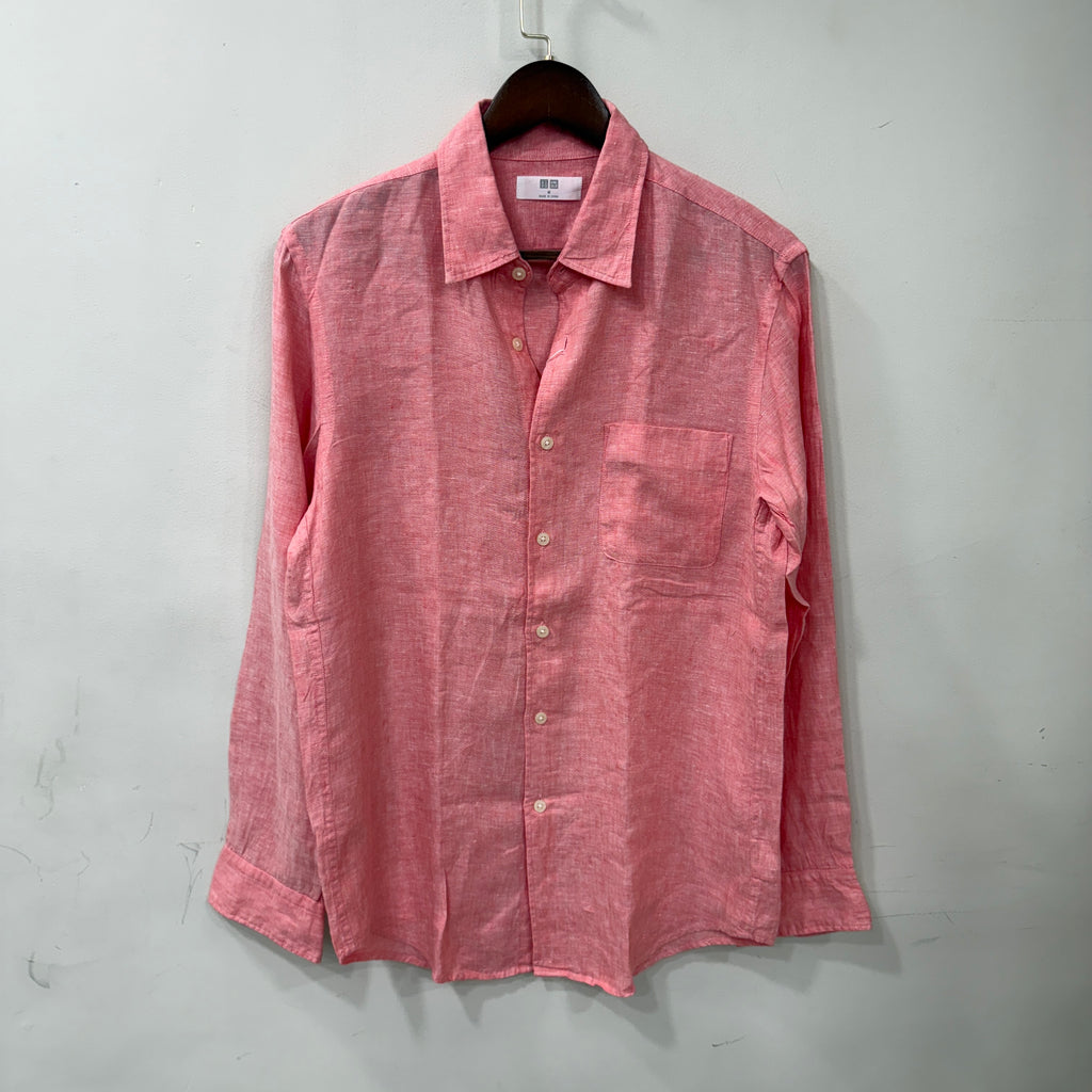 Uniqlo Dusty Rose 100% linen shirt