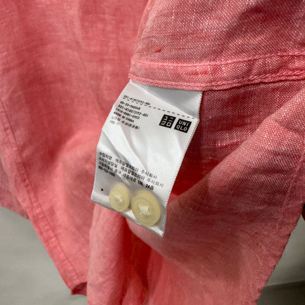 Uniqlo Dusty Rose 100% linen shirt