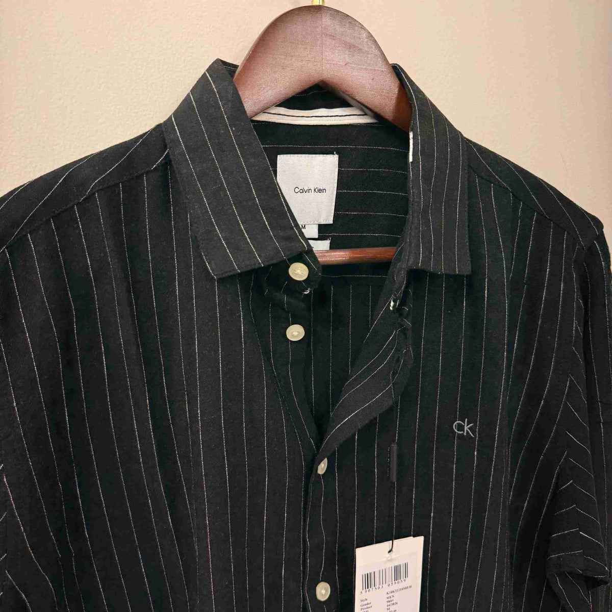 Calvin Klein linen stripes shirt