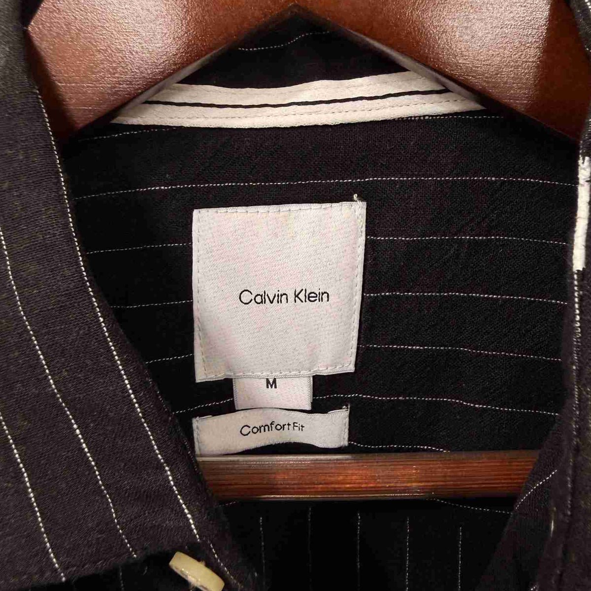 Calvin Klein linen stripes shirt