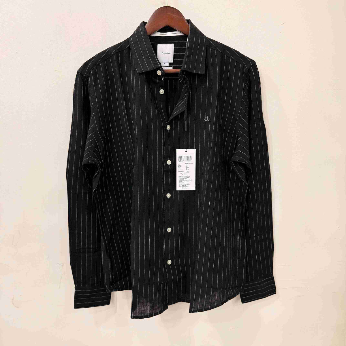 Calvin Klein linen stripes shirt