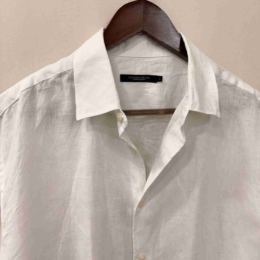 White 100% linen shirt