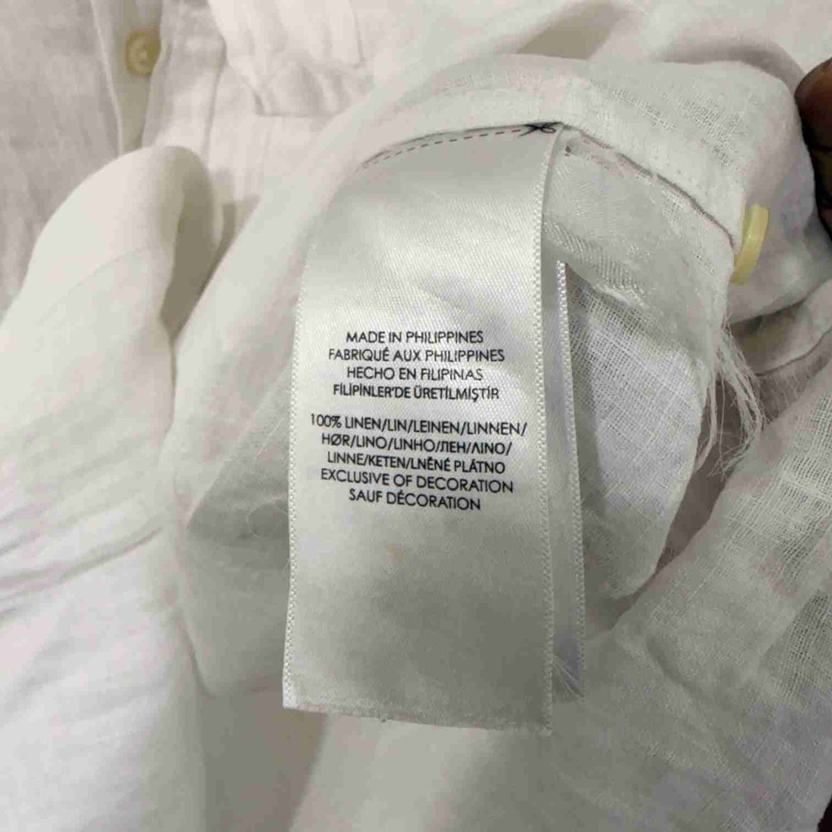 Ralph Lauren 100% linen white shirt