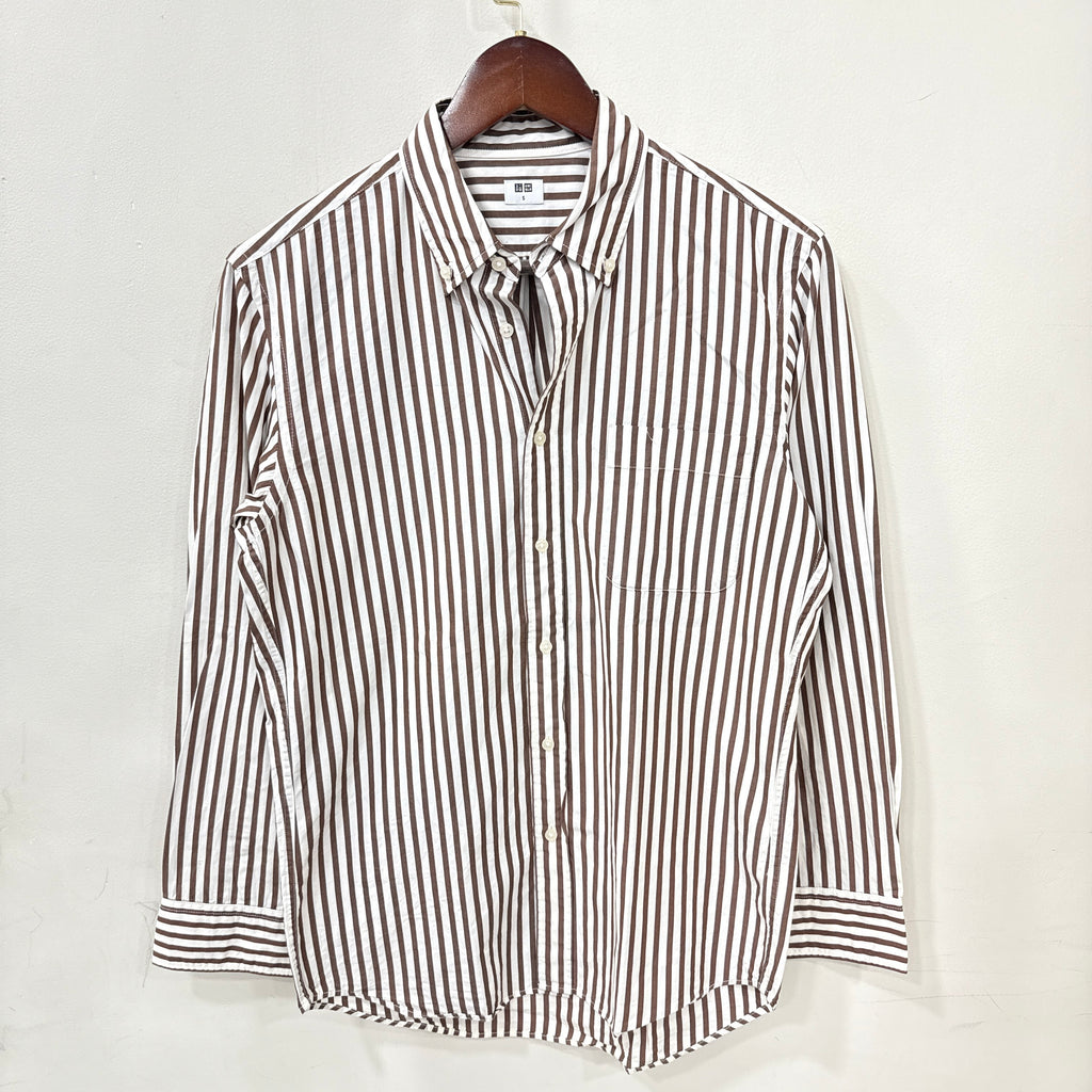 Uniqlo brown stripes shirt