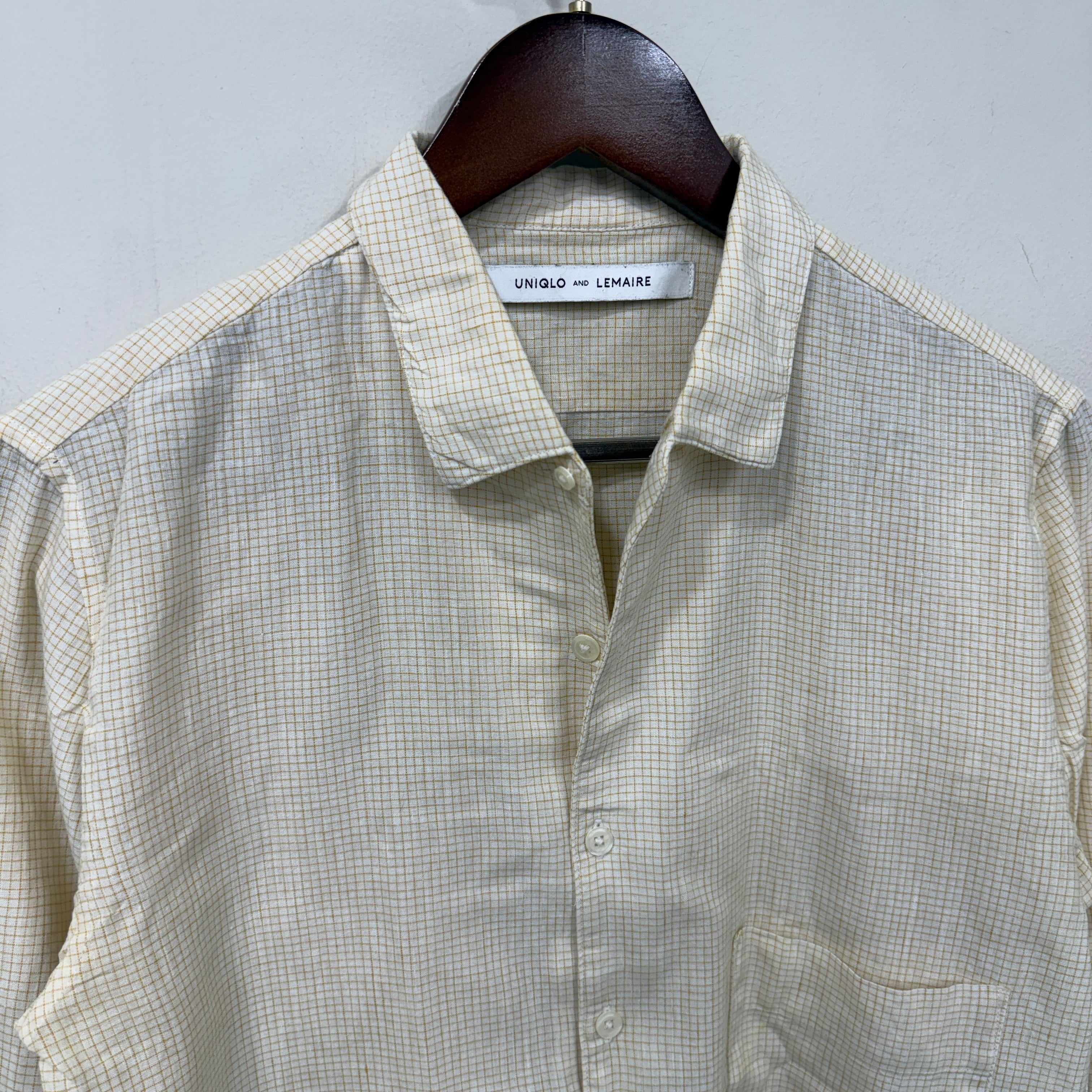 Uniqlo X Lemaire linen checkered shirt