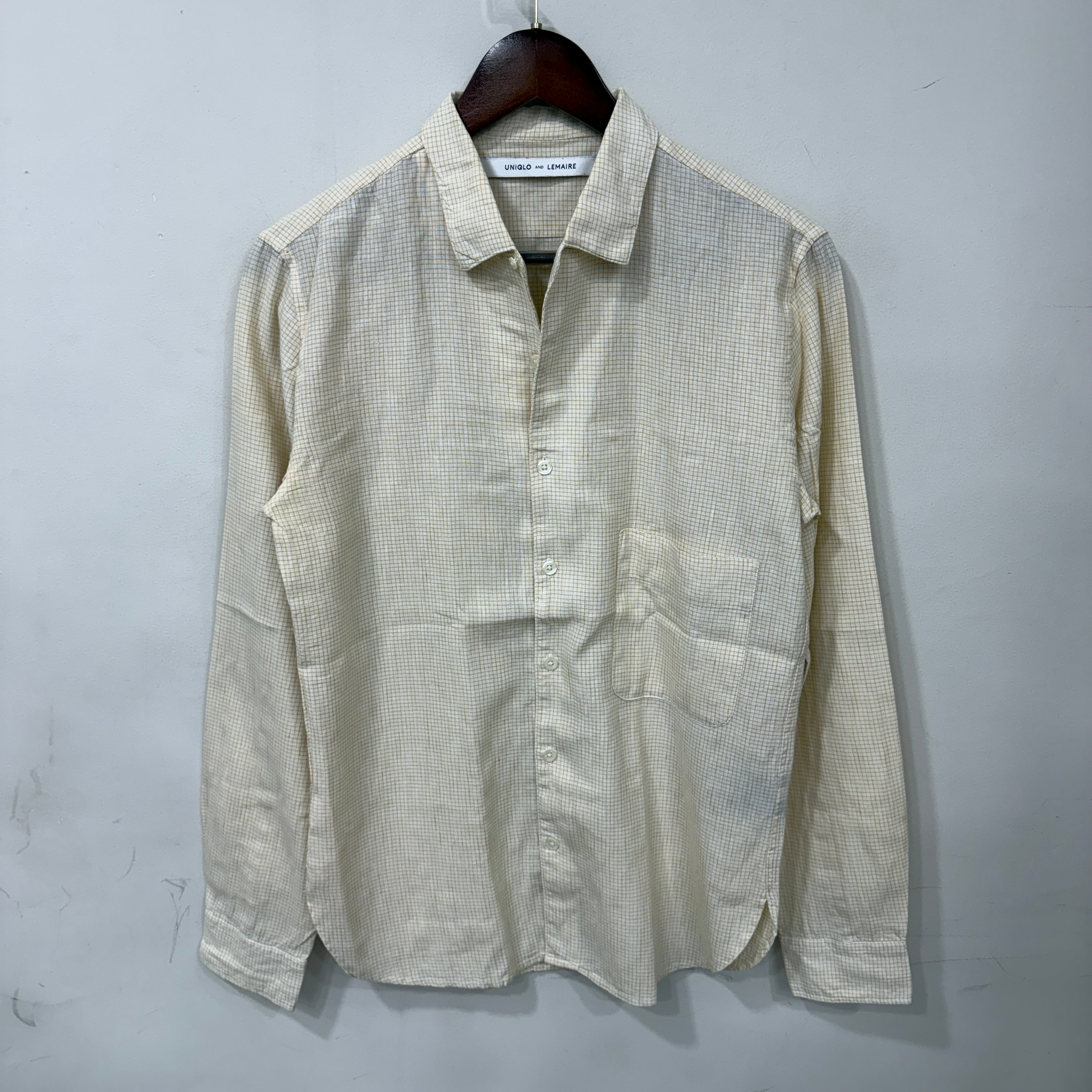 Uniqlo X Lemaire linen checkered shirt