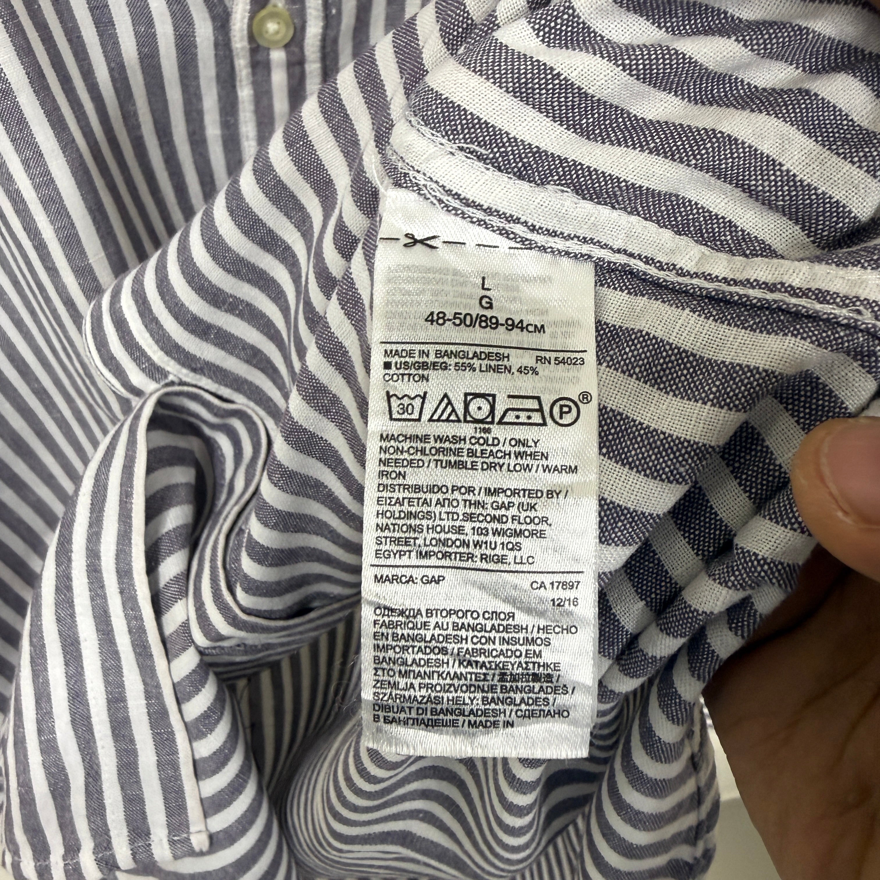 GAP linen stripes shirt