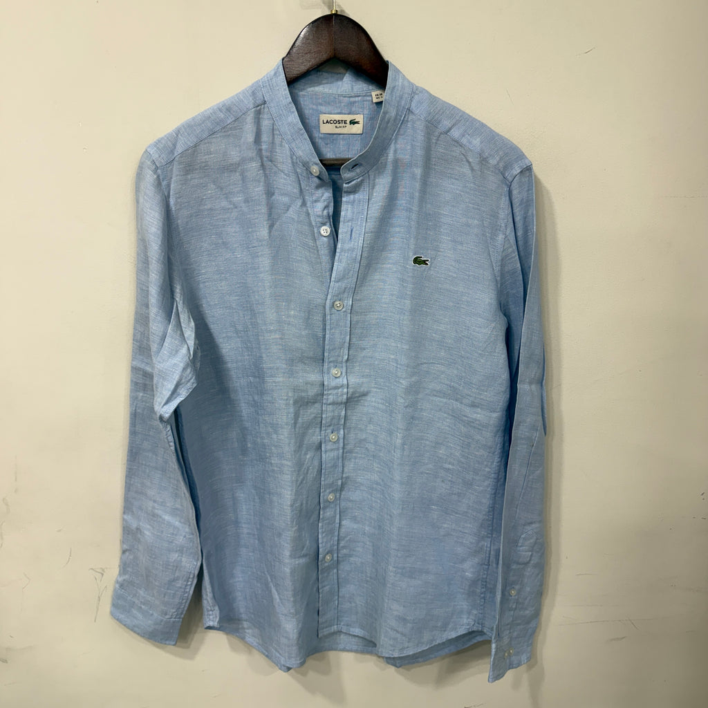 Lacoste linen sky blue shirt