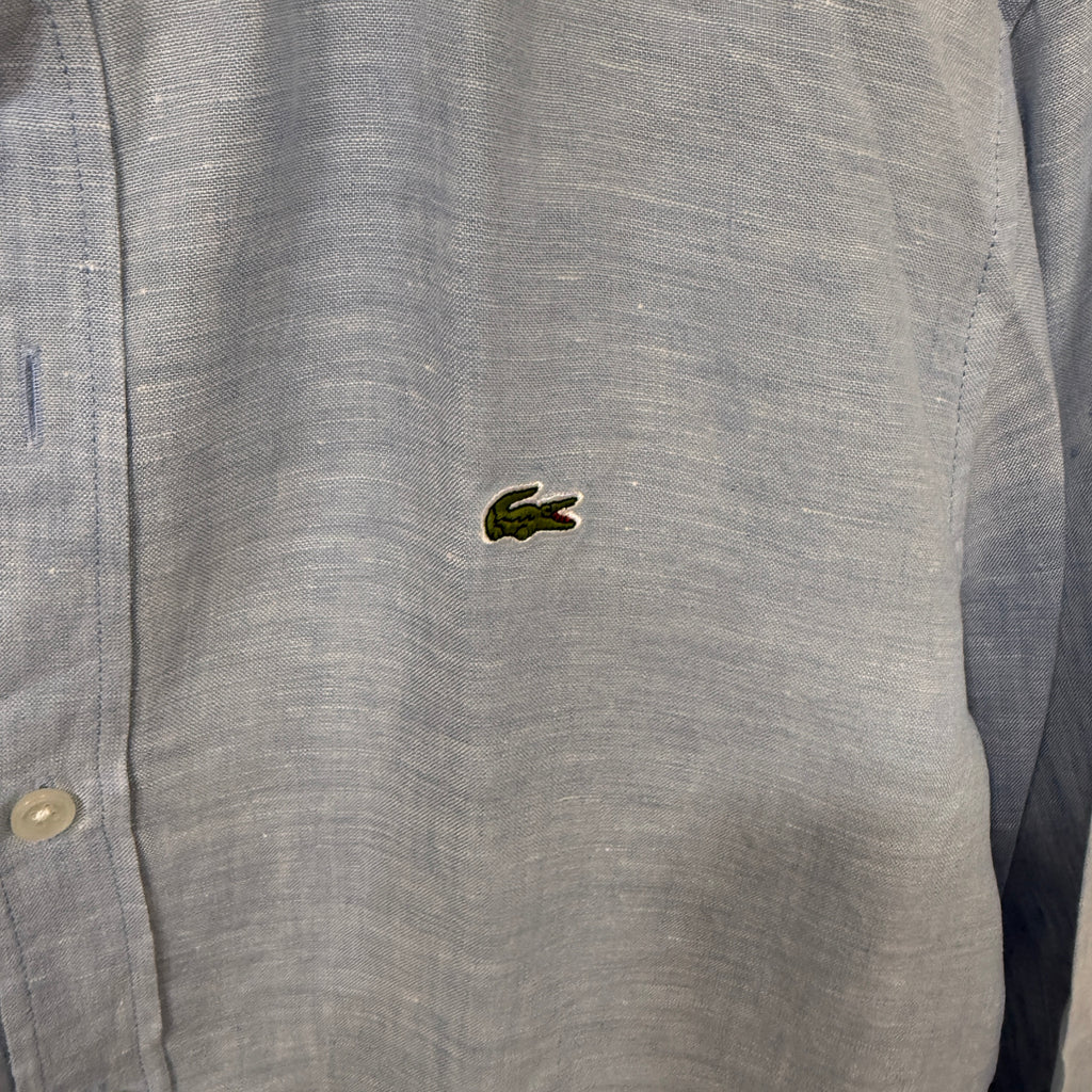 Lacoste linen sky blue shirt