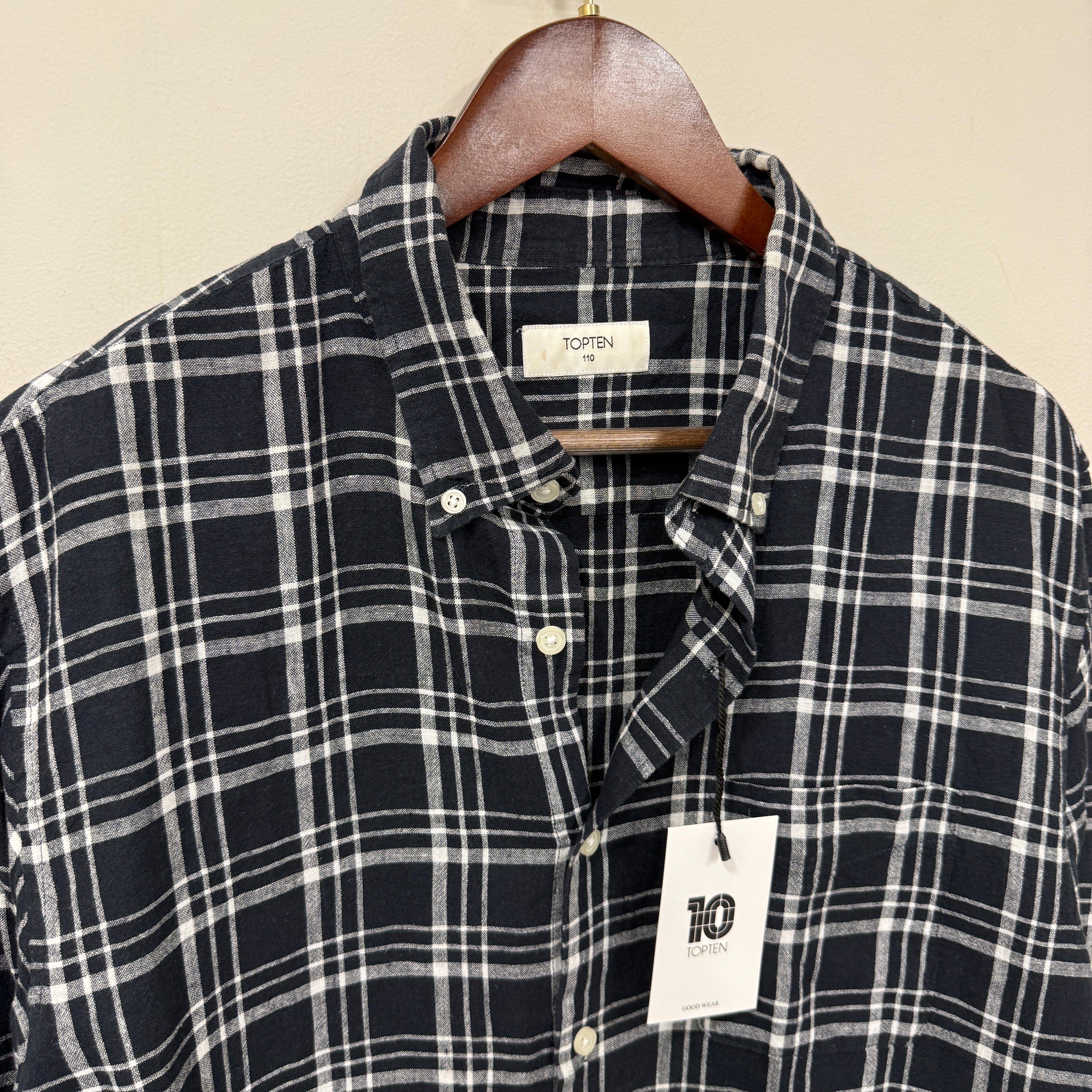 Topten checkered linen shirt