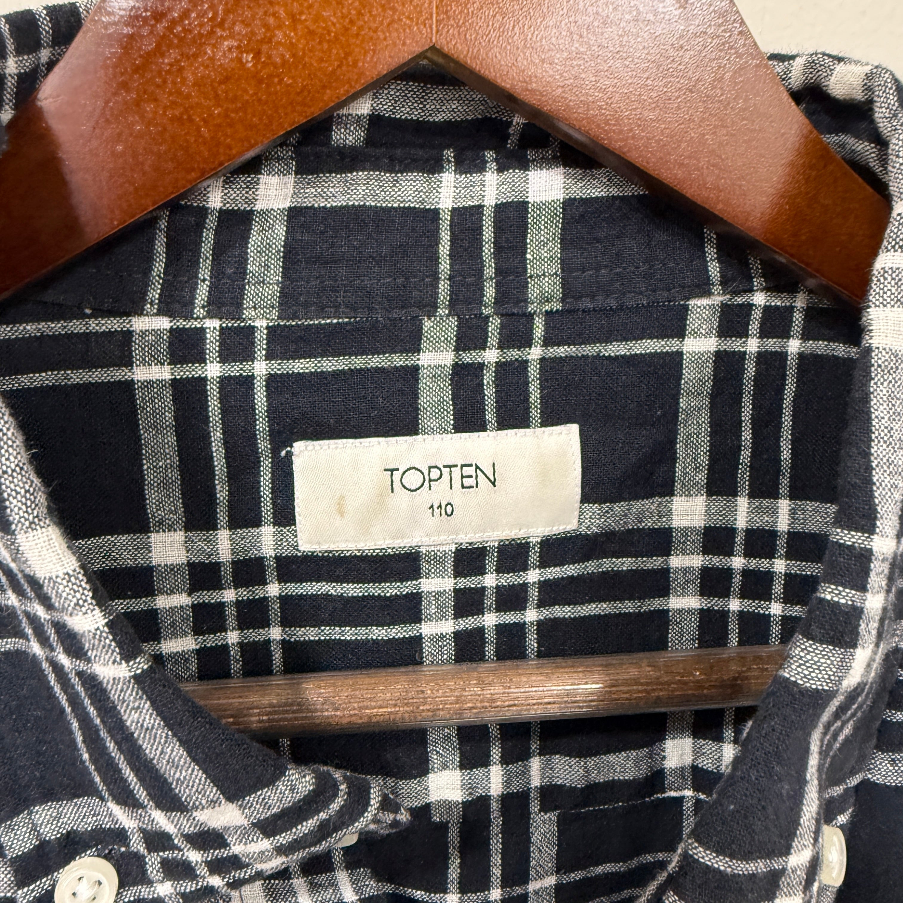 Topten checkered linen shirt