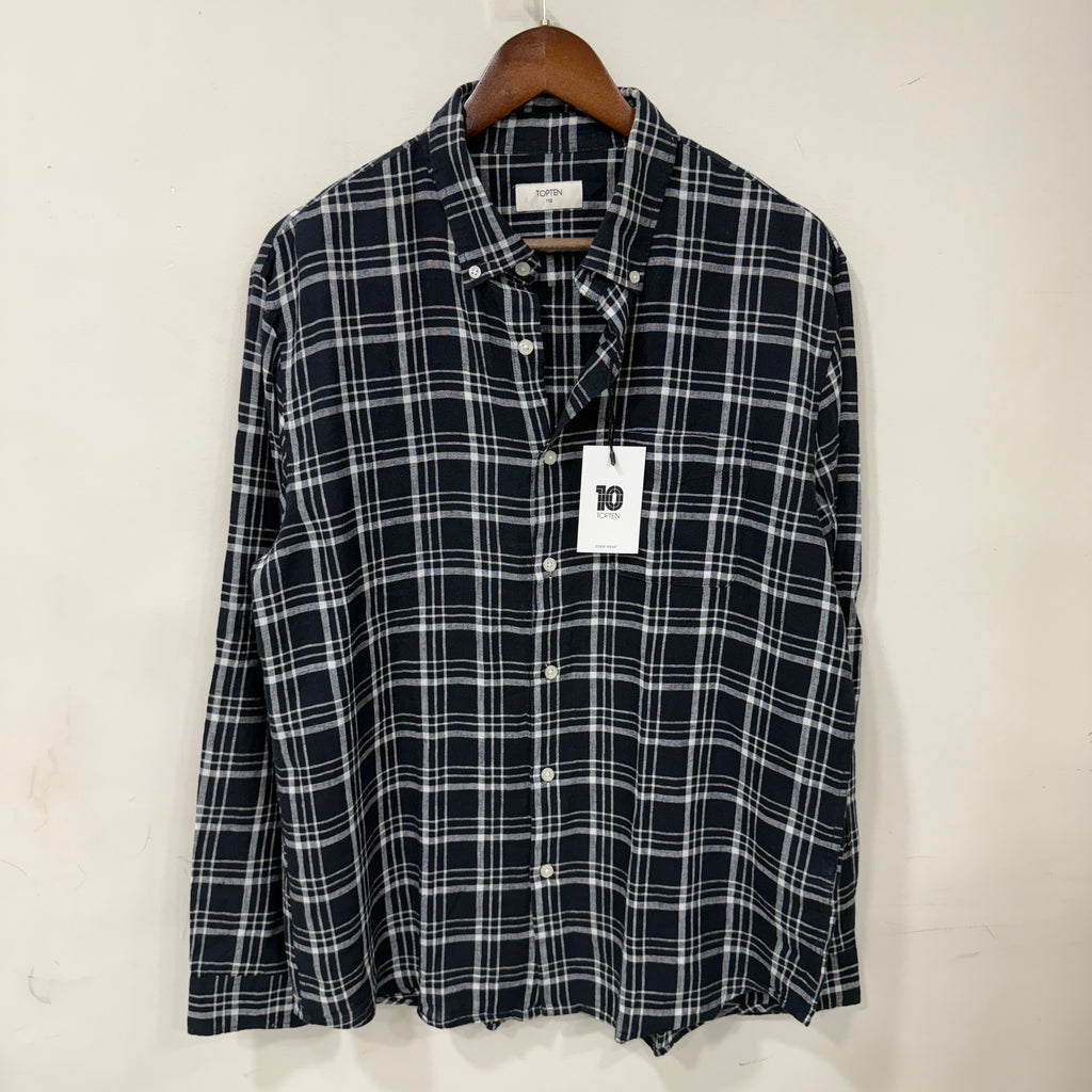 Topten checkered linen shirt