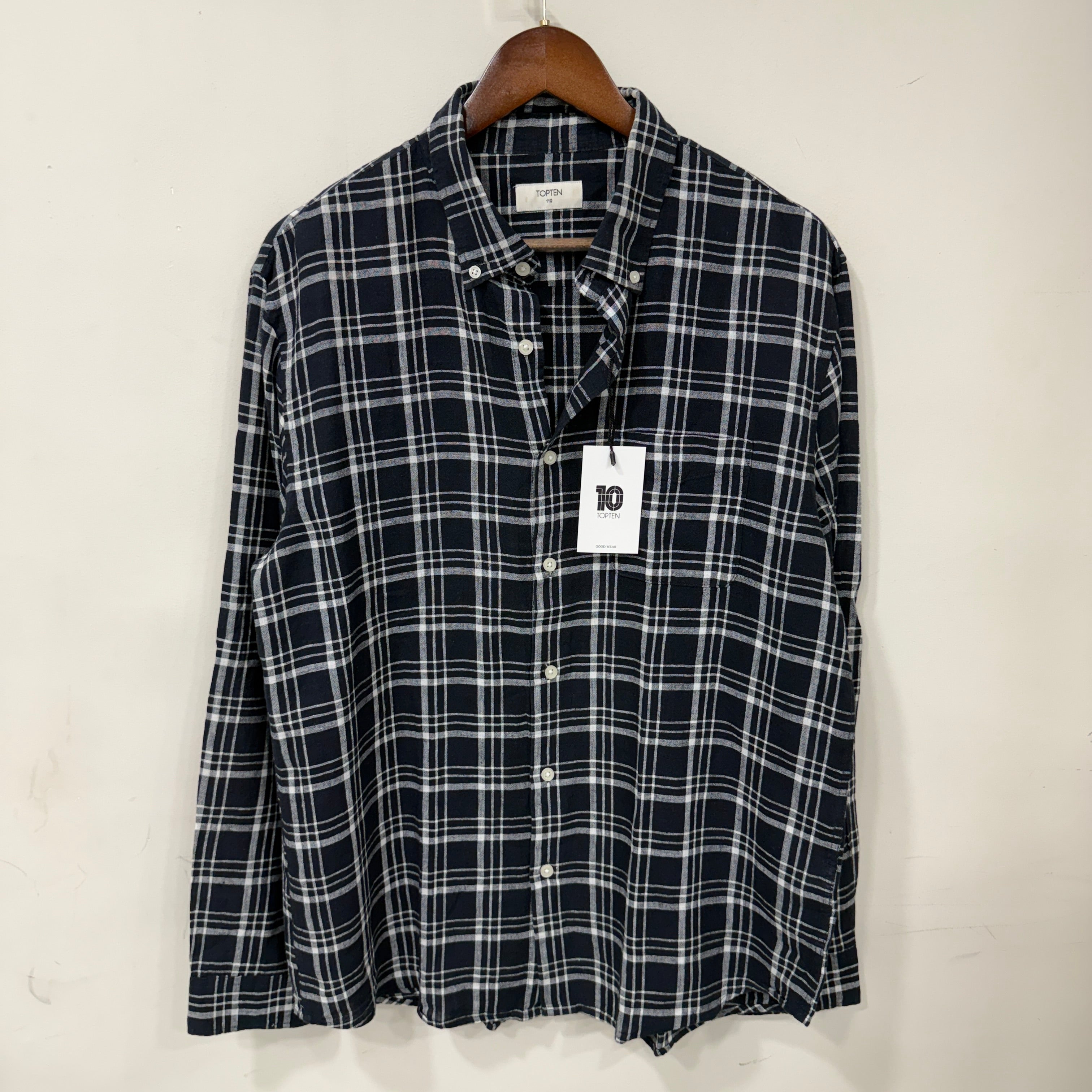 Topten checkered linen shirt