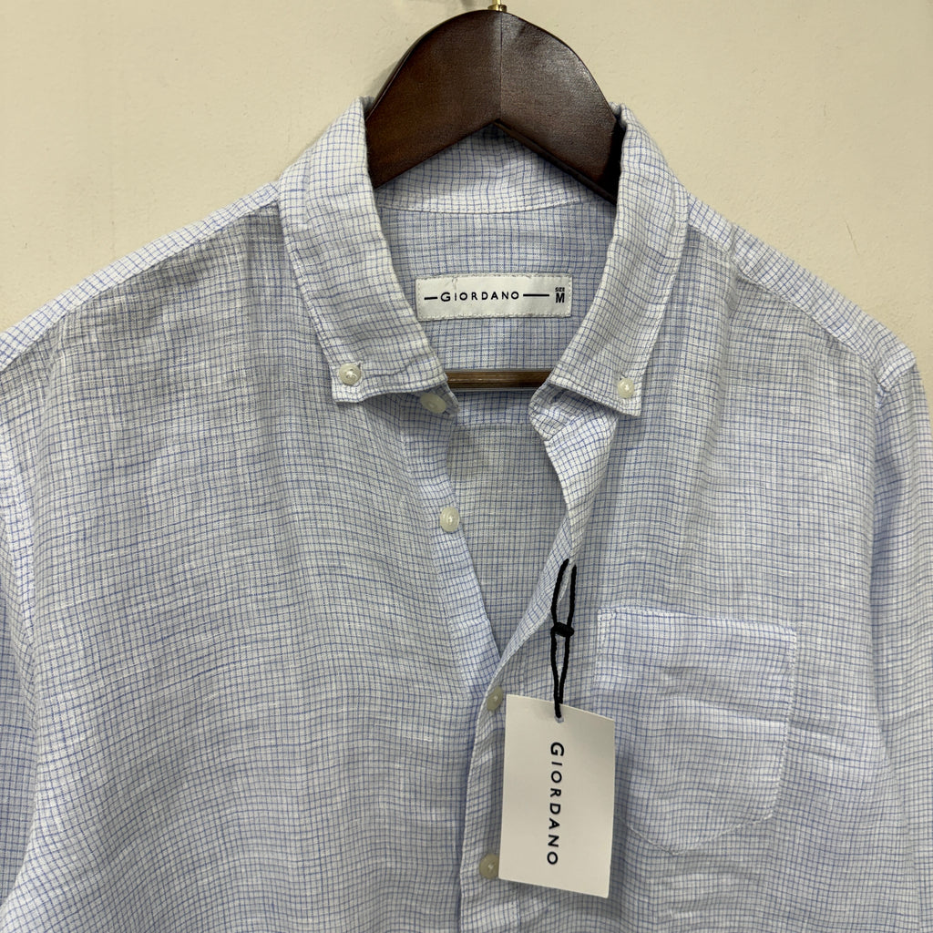 Giodarno linen checkered shirt