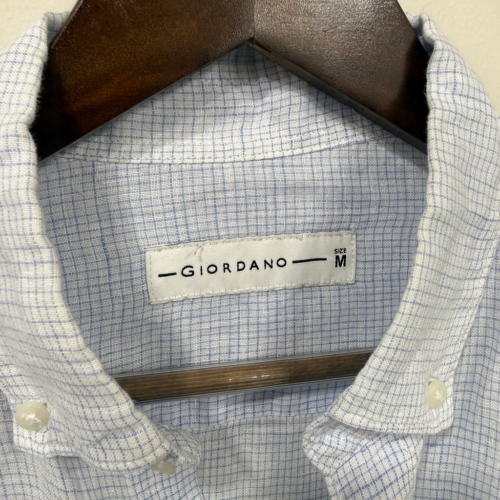 Giodarno linen checkered shirt