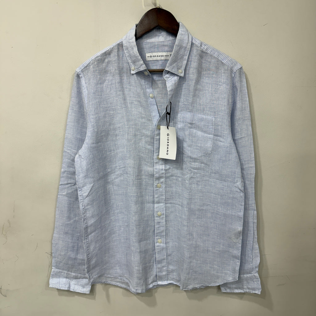 Giodarno linen checkered shirt