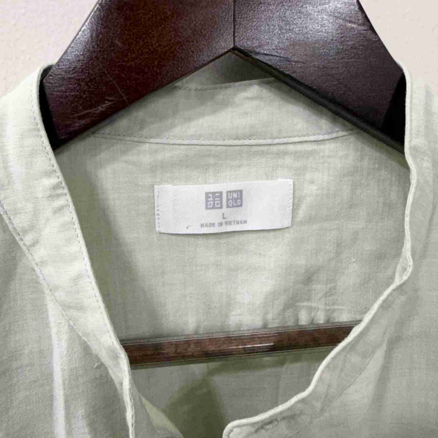 Uniqlo Chinese collar linen shirt