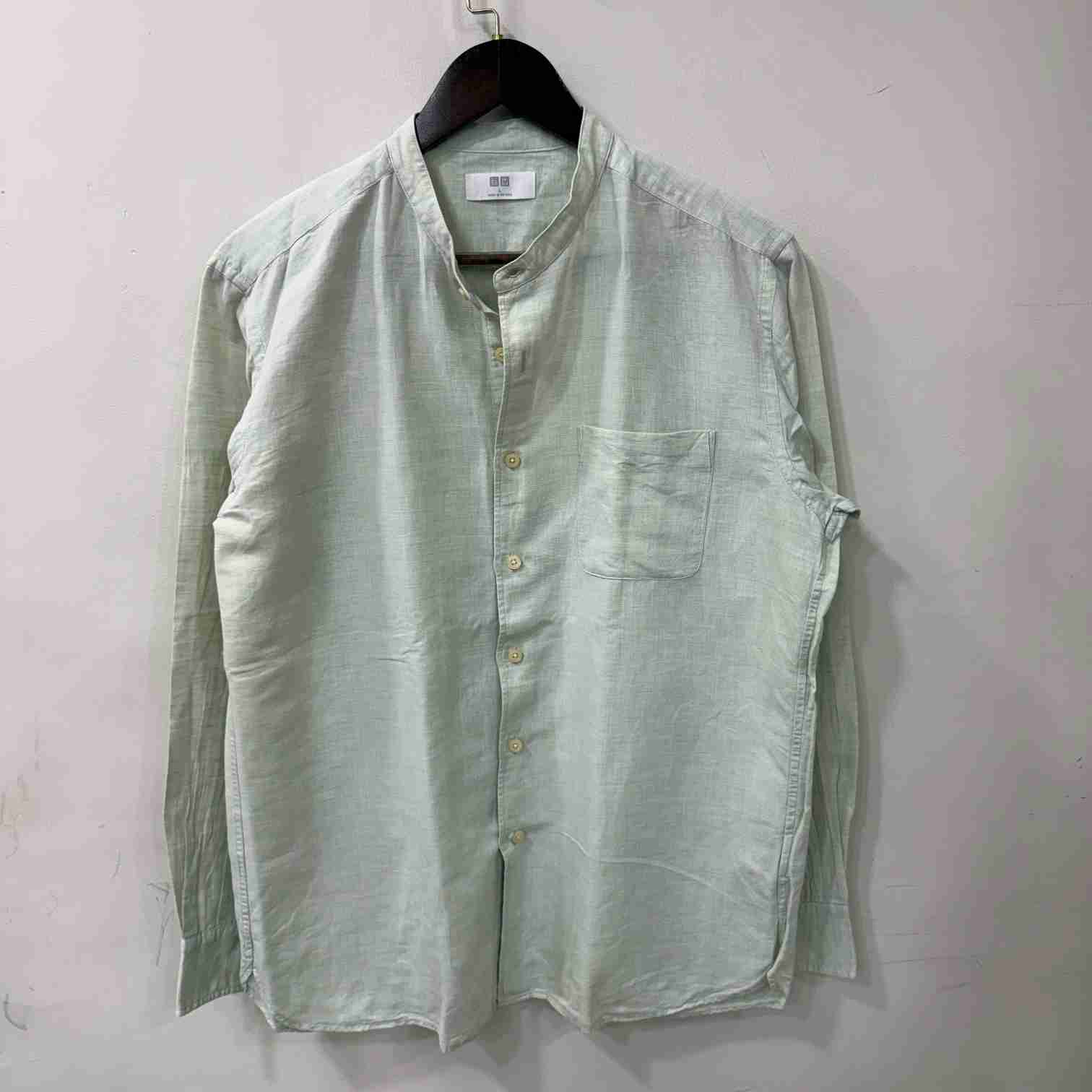 Uniqlo Chinese collar linen shirt