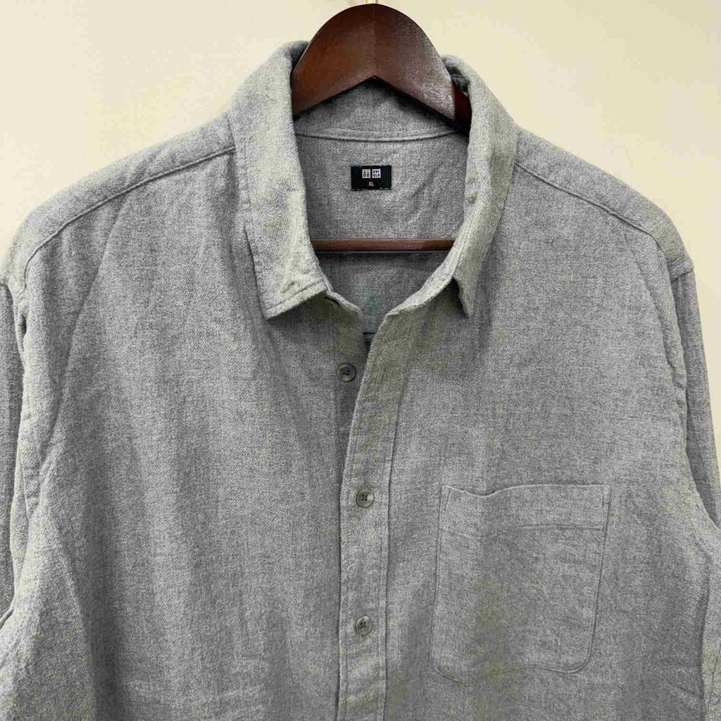 Uniqlo Grey solid shirt