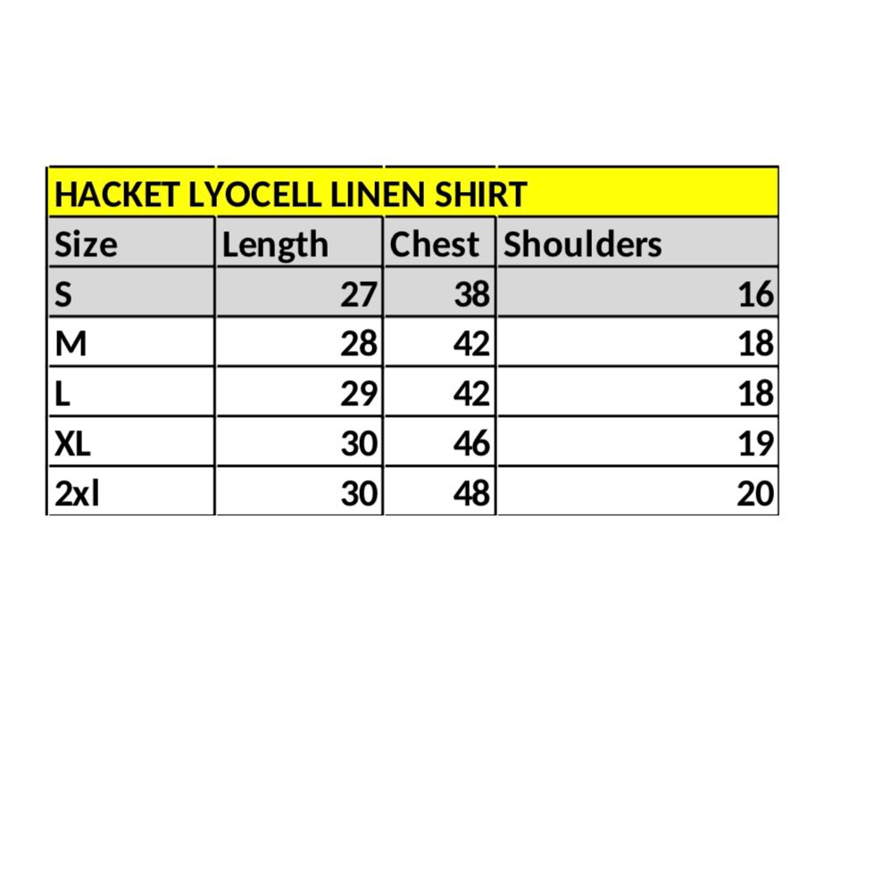 Hackett london teal blue linen shirt